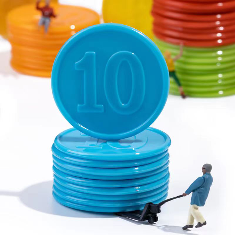 Math Manipulative Set - 40 peças de fichas de pôquer