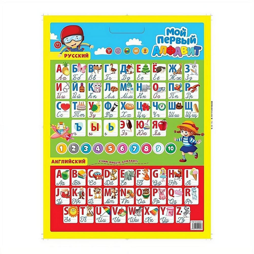 Kids Education Charts - Pôster Interativo Eletrônico Russo do Alfabeto