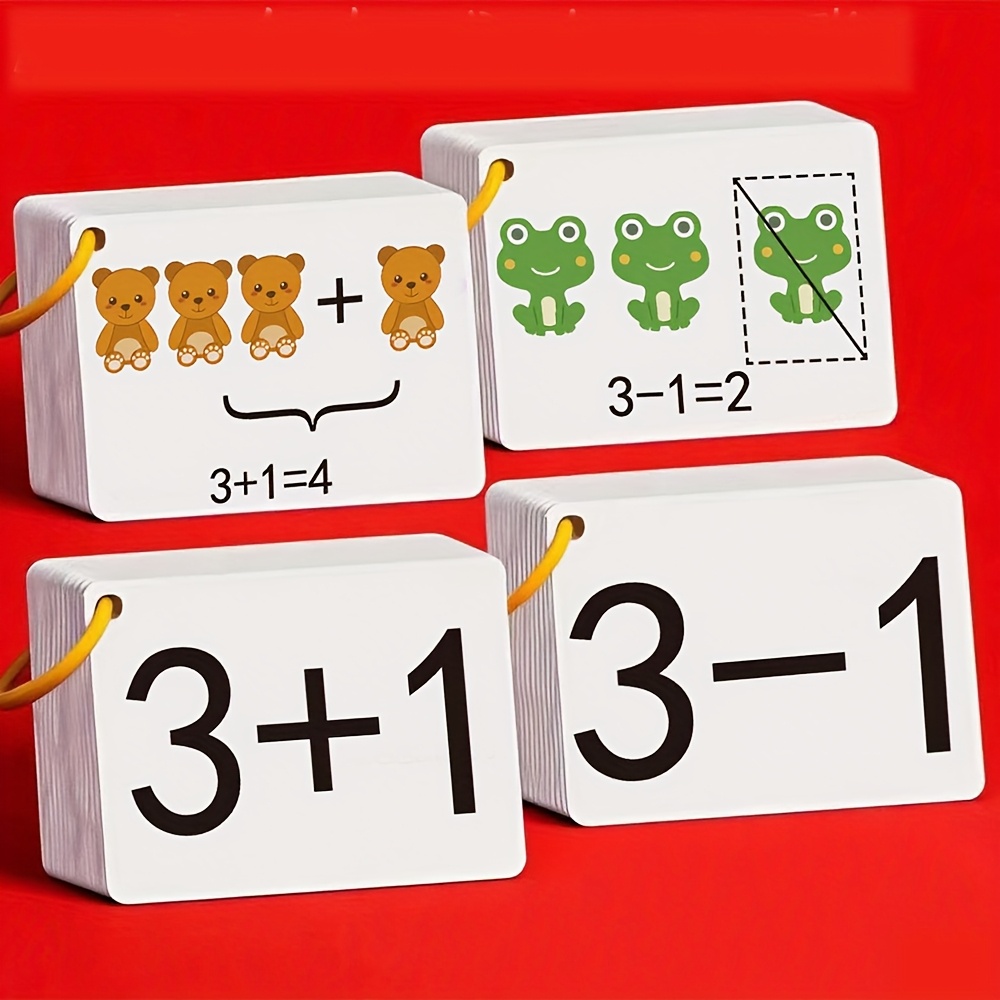 Math Manipulative Set - 132 cartões com problemas de adição