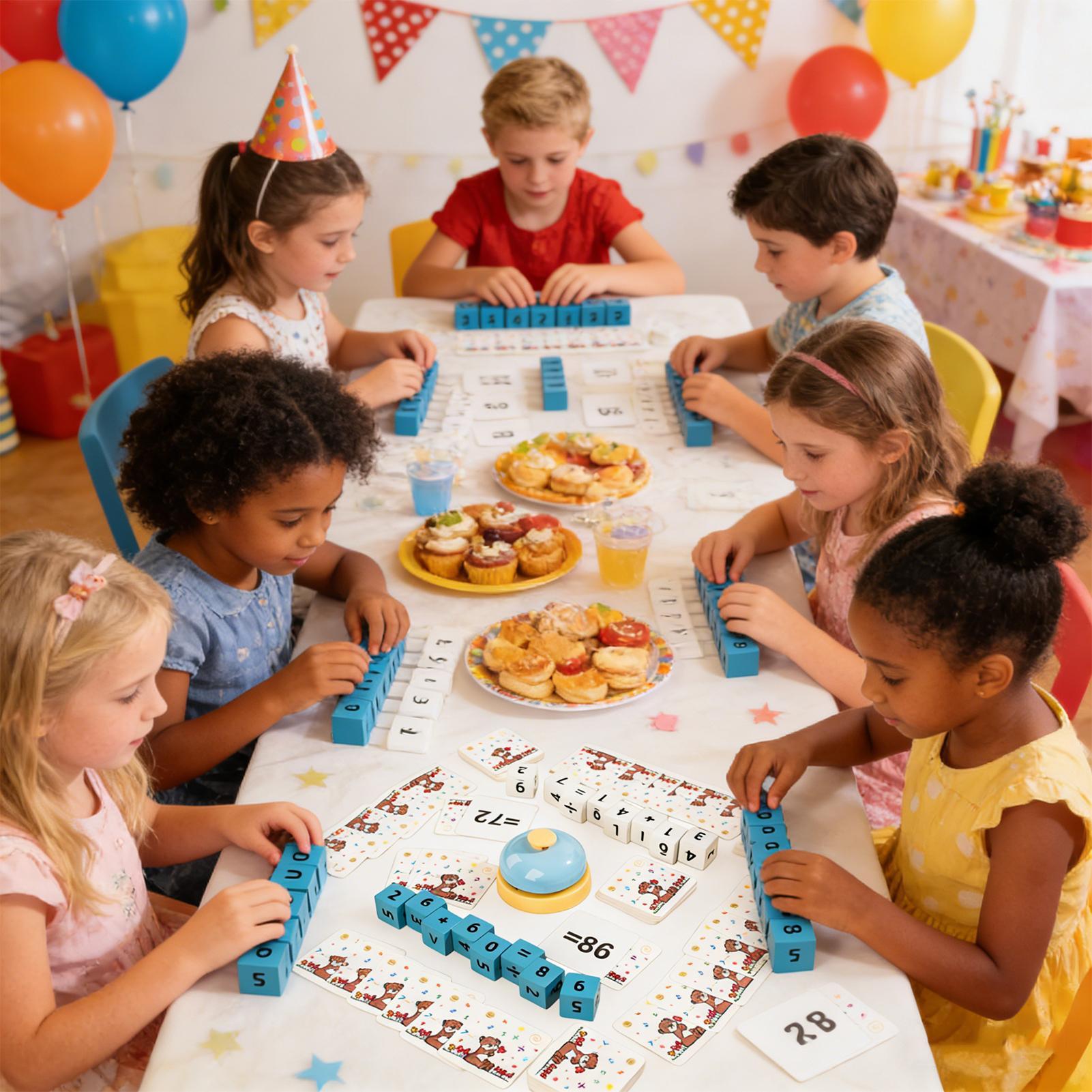 Math Manipulative Set - Blocos de números de madeira quebra-cabeça