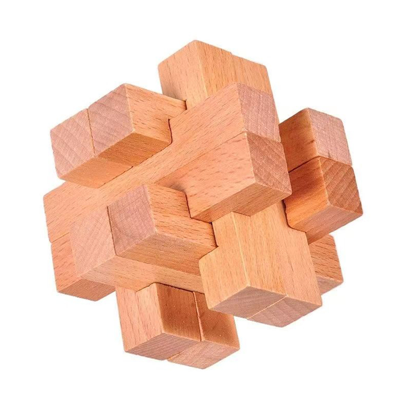 Brain Teaser Cube - Teaser de cérebro de madeira para