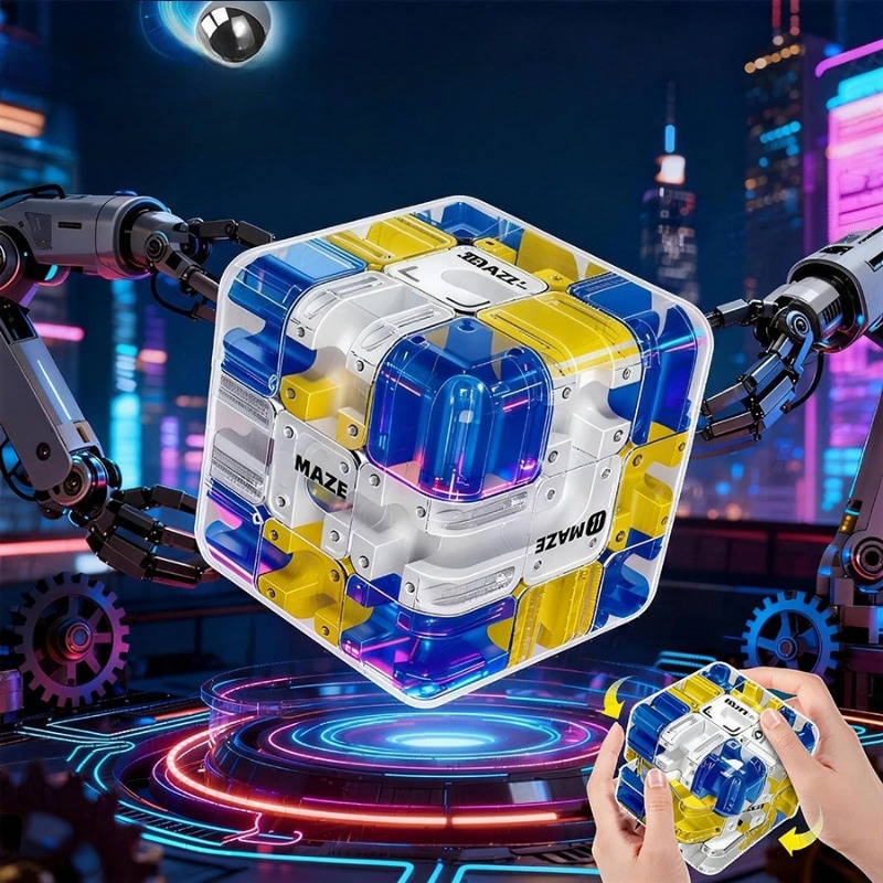 Brain Teaser Cube - 1-10 PEÇAS Cubo Quebra-Cabeça Labirinto 3D,
