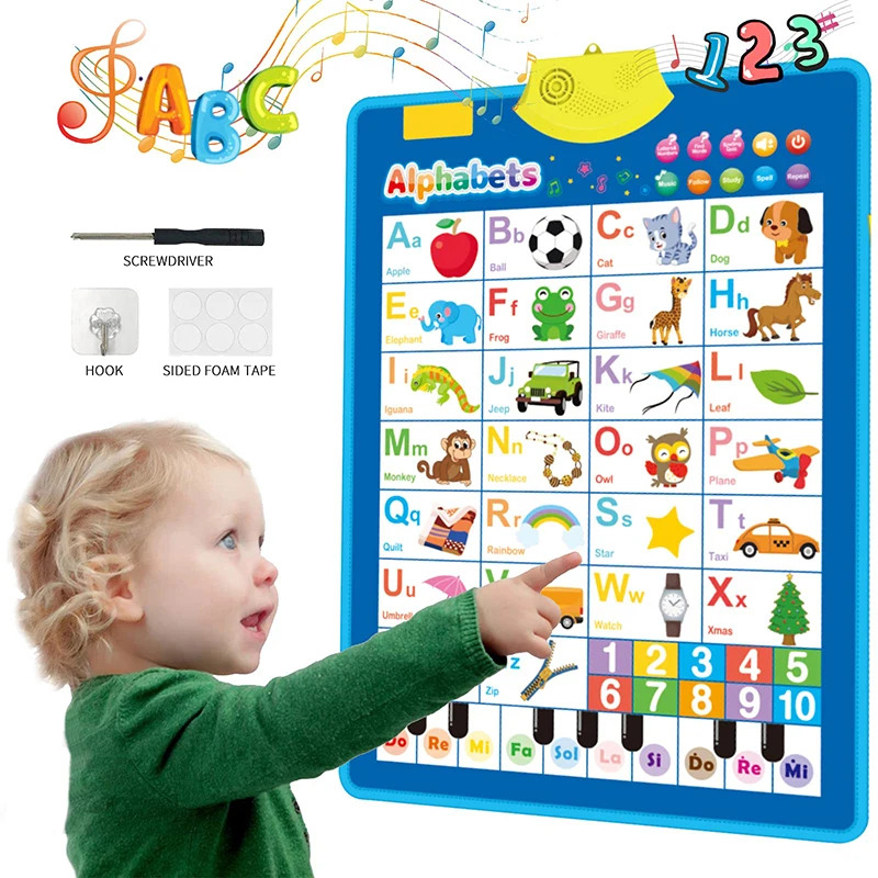 Kids Education Charts - Gráfico eletrônico de parede do alfabeto