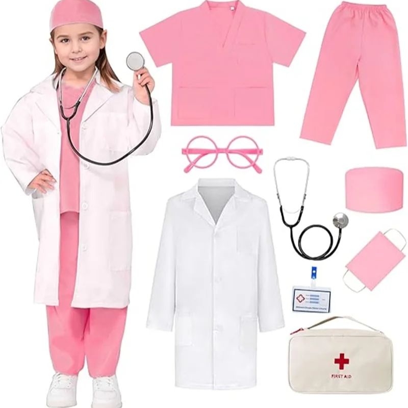 Crianças topo + calças + casac - Kids Doctor Education avaliação e preço