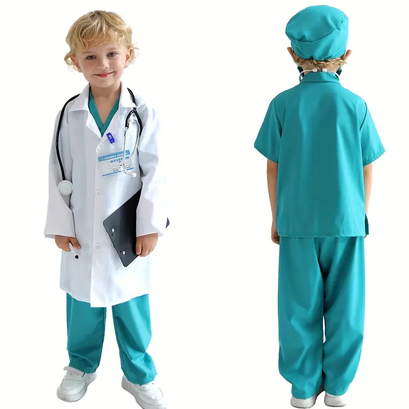Crianças topo + calças + casac - Kids Doctor Education avaliação e preço