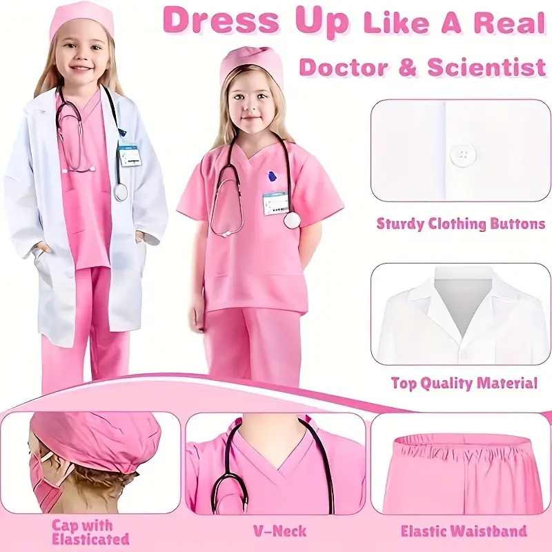 Crianças topo + calças + casac - Kids Doctor Education avaliação e preço