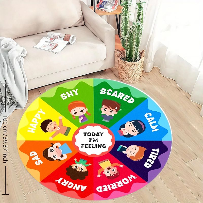 Tapete redondo de flanela com  - Kids Education Charts avaliação e preço