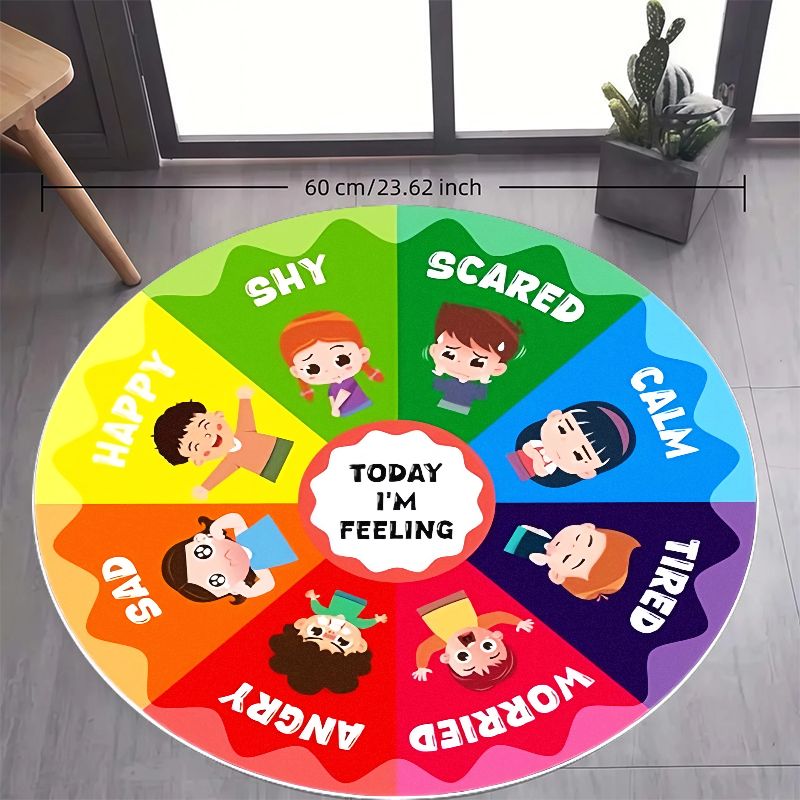 Tapete redondo de flanela com  - Kids Education Charts avaliação e preço