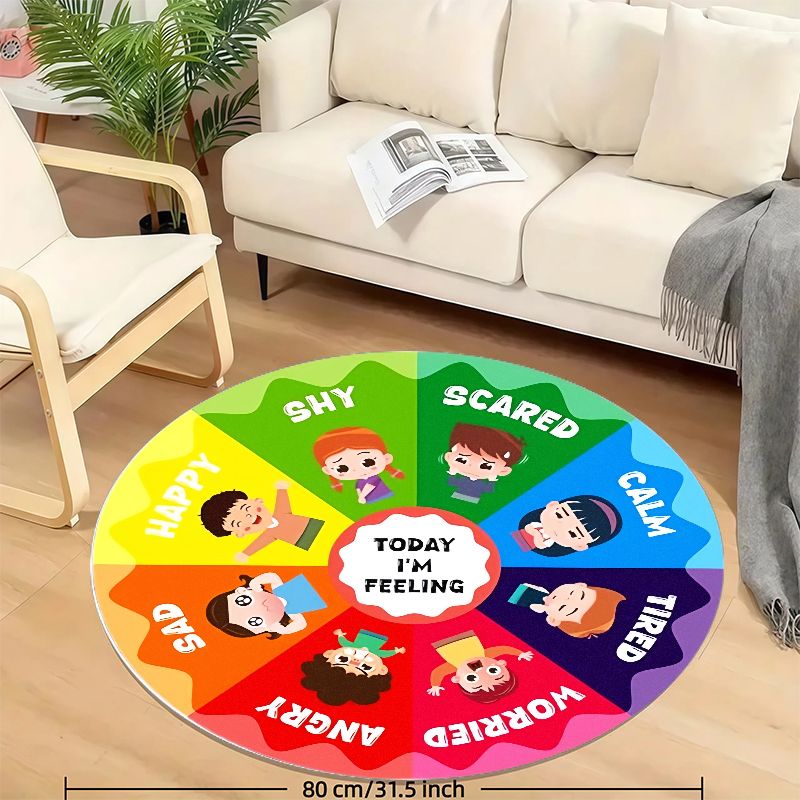 Tapete redondo de flanela com  - Kids Education Charts avaliação e preço