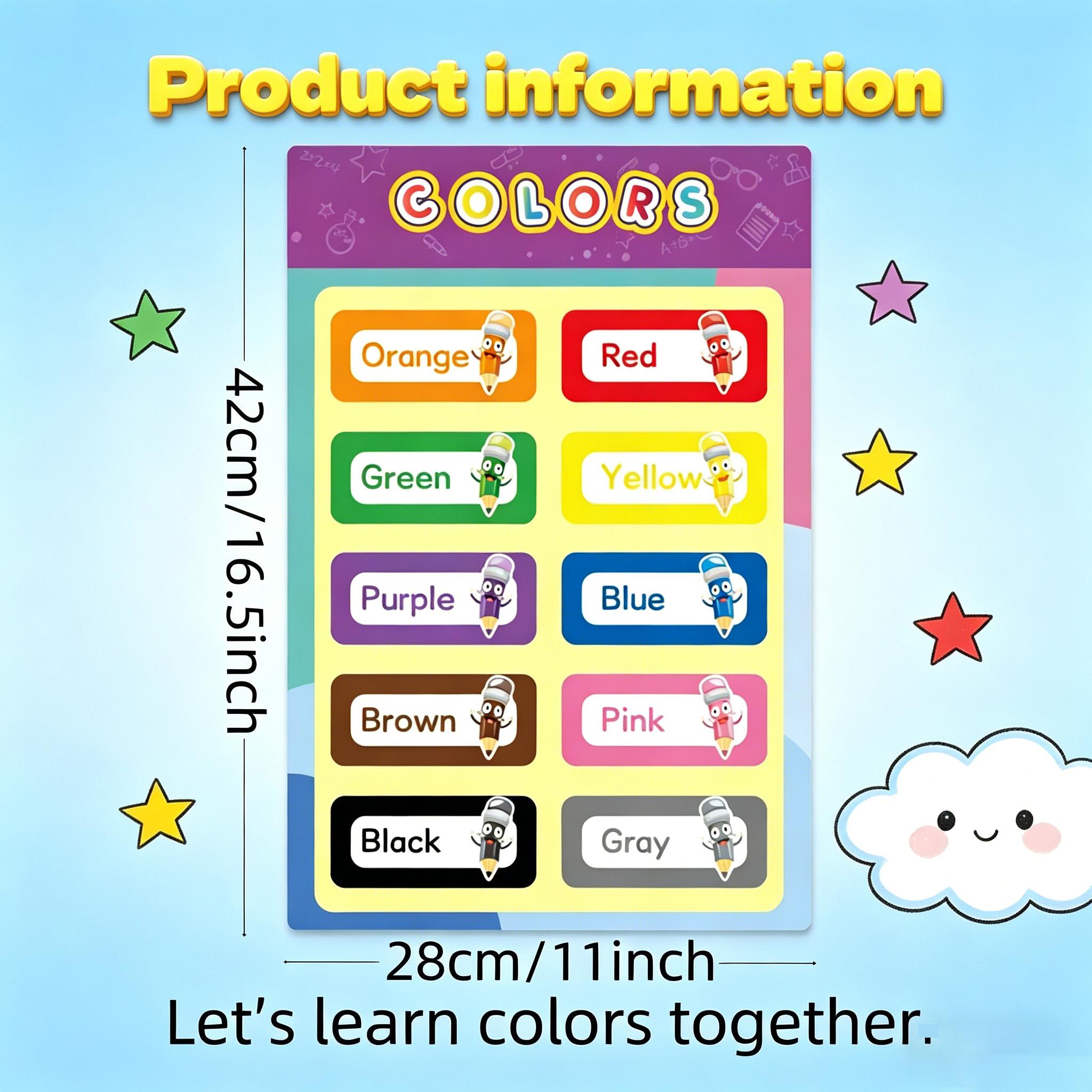 16 Pôsteres Educacionais para  - Kids Education Charts avaliação e preço