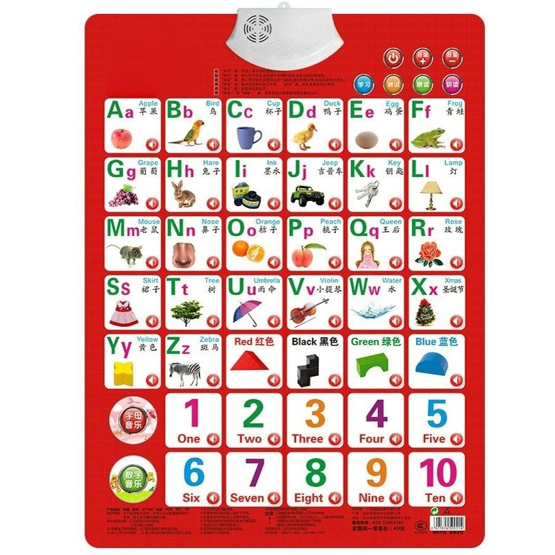 Aprenda números alfabeto cartã - Kids Education Charts avaliação e preço