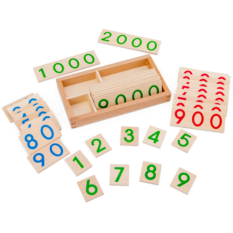 Cartão de números de madeira 1 - Math Manipulative Set avaliação e preço