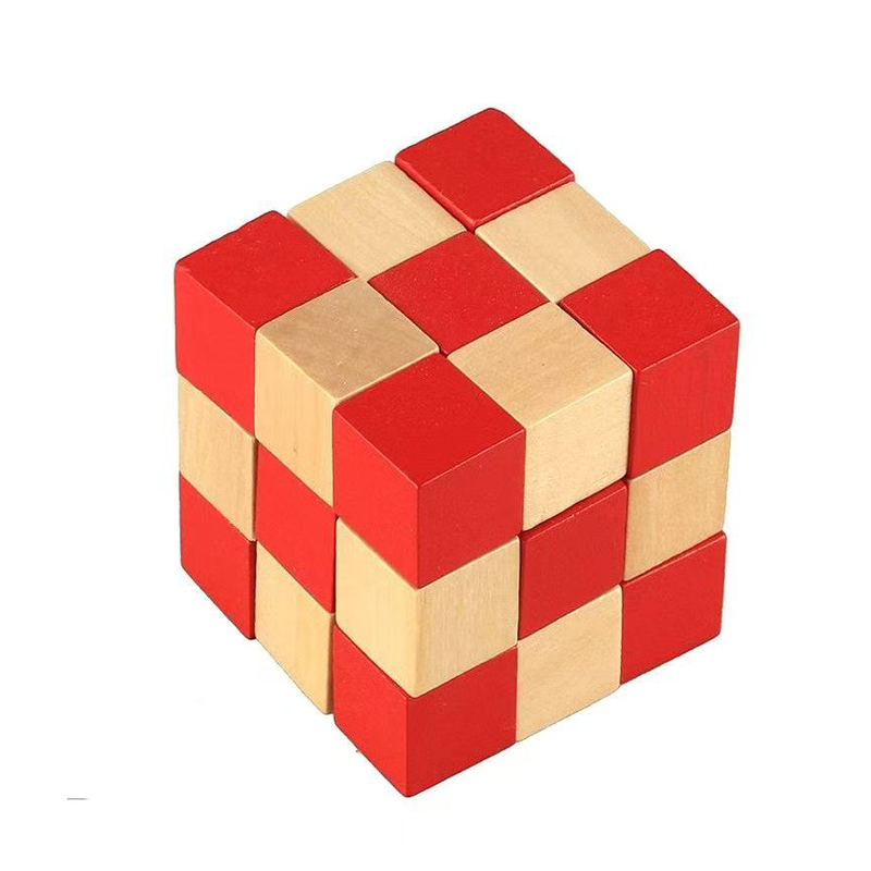 Cubo de cobra de madeira quebr - Brain Teaser Cube avaliação e preço