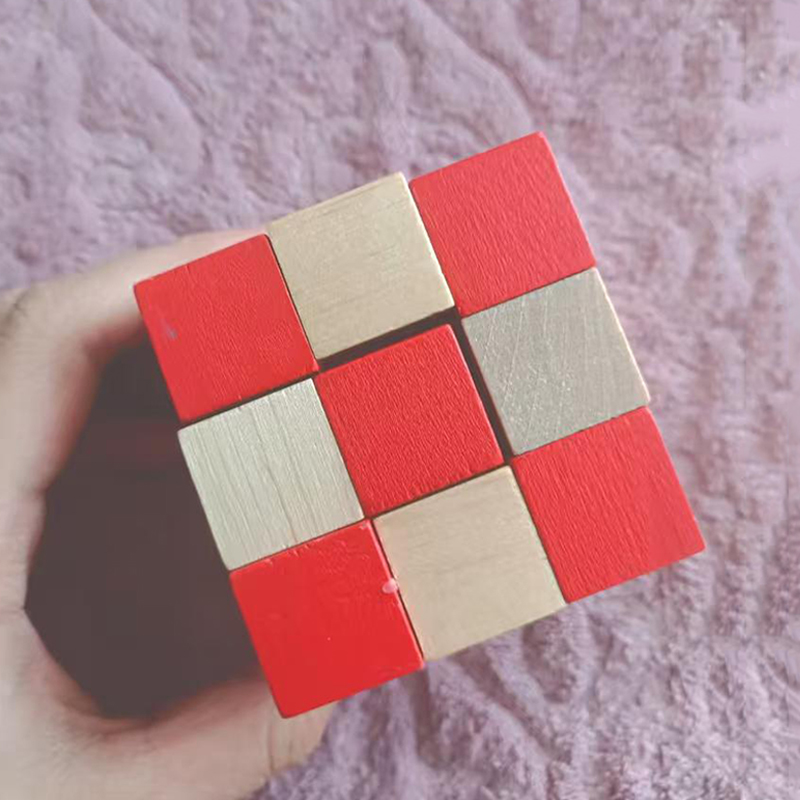 Cubo de cobra de madeira quebr - Brain Teaser Cube avaliação e preço