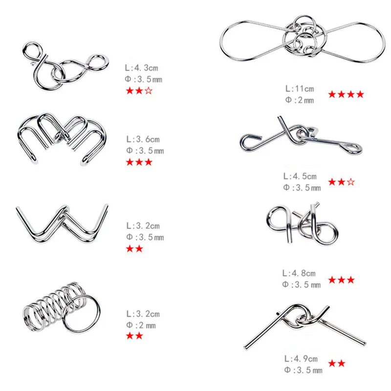 8 pçs/set metal montessori fio - Kids Education App avaliação e preço