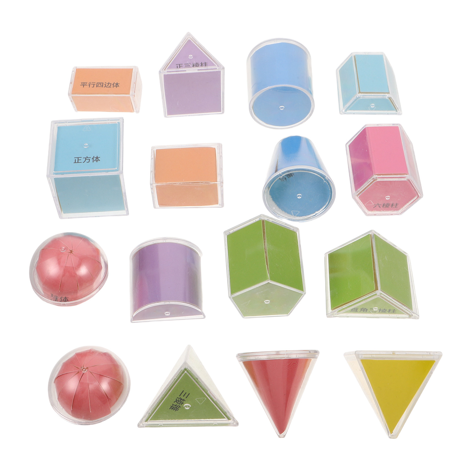 16 Peças de Blocos Geométricos - Math Manipulative Set avaliação e preço