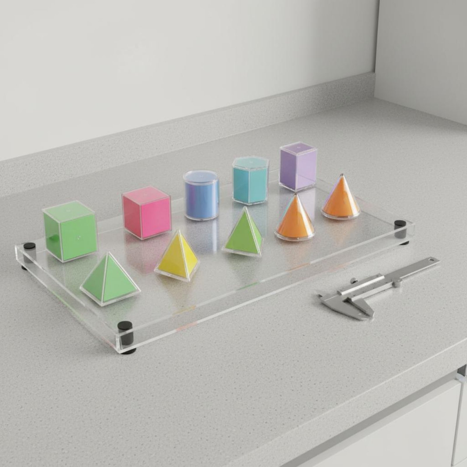 8 Peças de Sólidos Geométricos - Math Manipulative Set avaliação e preço