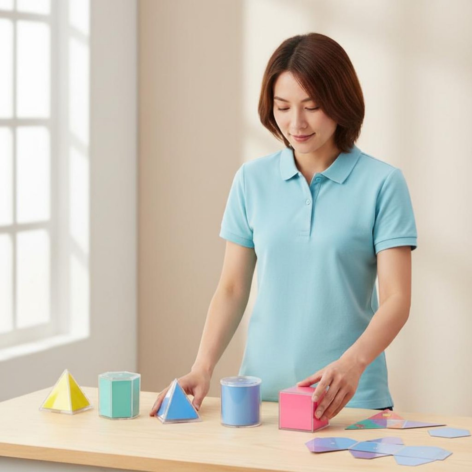 8 Peças de Sólidos Geométricos - Math Manipulative Set avaliação e preço