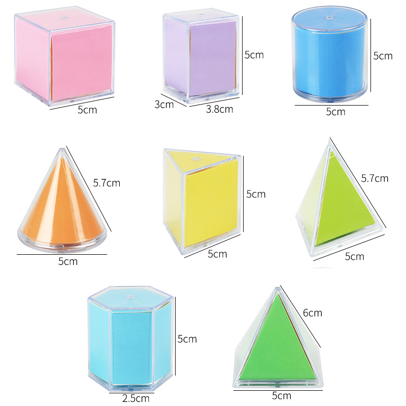 8 peças de sólidos geométricos - Math Manipulative Set avaliação e preço