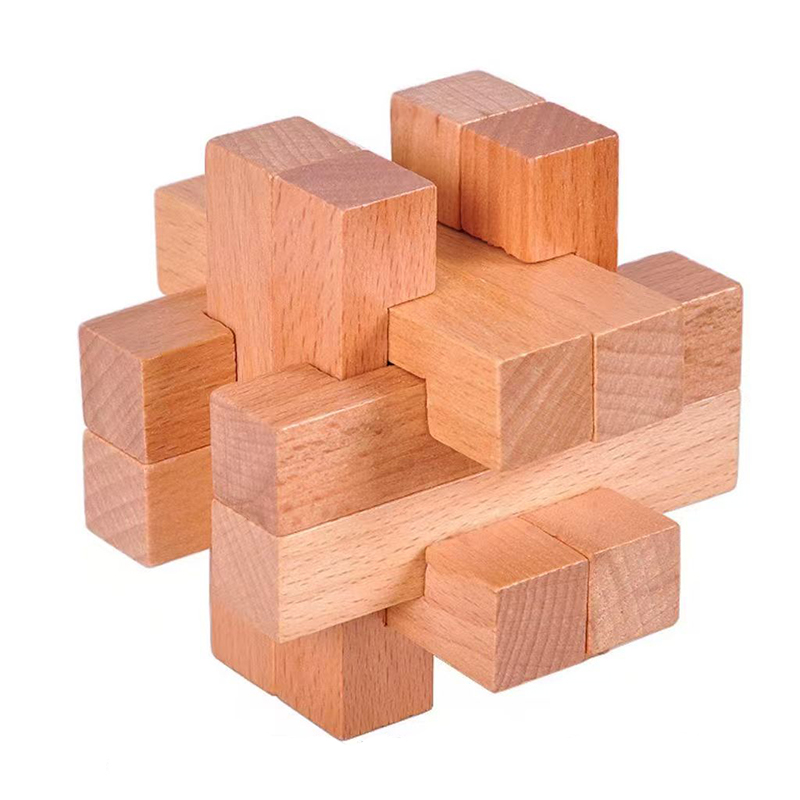 Teaser de cérebro de madeira p - Brain Teaser Cube avaliação e preço