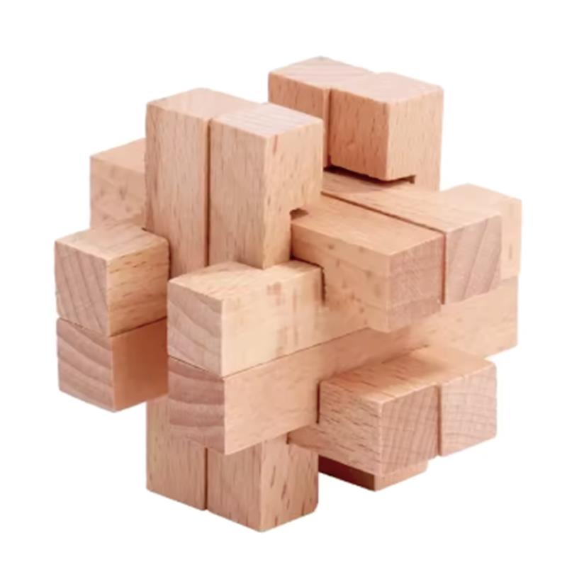 Teaser de cérebro de madeira p - Brain Teaser Cube avaliação e preço