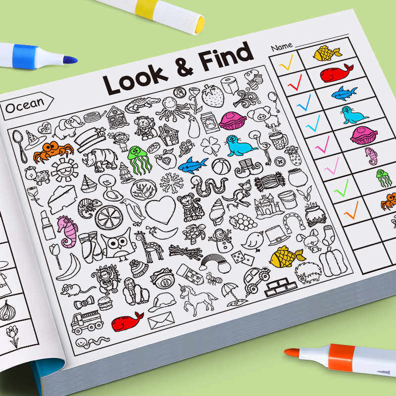 Livro de atividades de busca d - Kids Education Books avaliação e preço